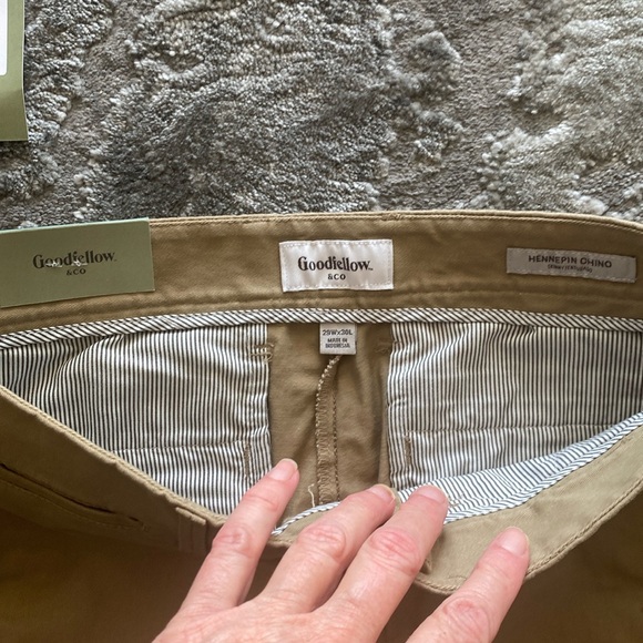 Goodfellow & Co Skinny Men’s Chino Pants Dark Khaki 29 X 30 NWT - Picture 5 of 7